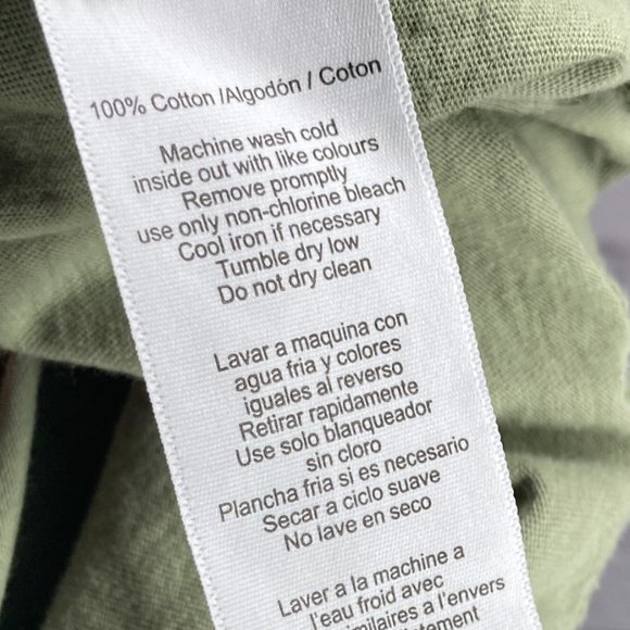 Calvin‎ Klein Jeans Large L Green 100% Cotton Knit Front Pocket Logo T-Shirt Tee - Picture 4 of 4
